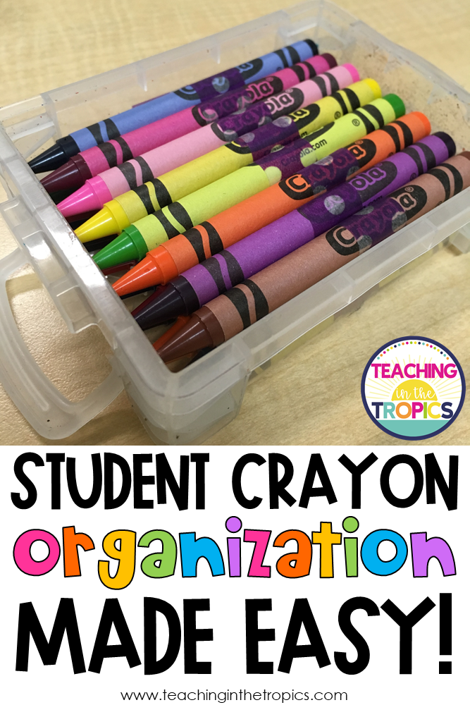 Student Crayon Organization (with a Freebie!)